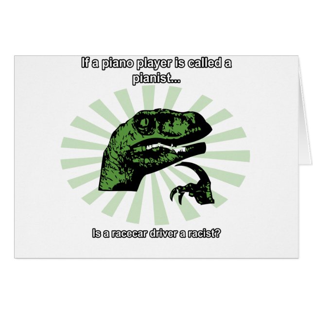 Philosoraptor Race Drive Joke (Voorkant Horizontaal)