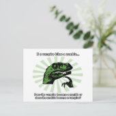 Philosoraptor Vampires en Zombies Briefkaart (Staand voorkant)