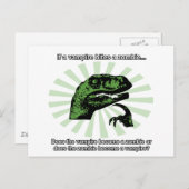 Philosoraptor Vampires en Zombies Briefkaart (Voorkant / Achterkant)