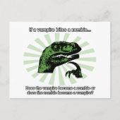Philosoraptor Vampires en Zombies Briefkaart (Voorkant)