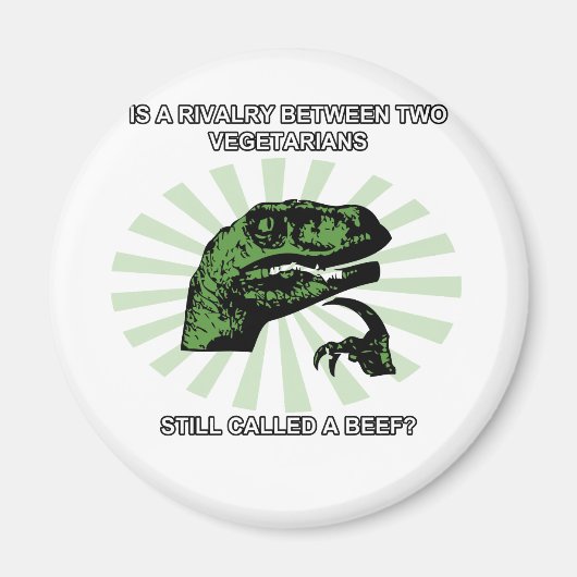 Philosoraptor Vegetariërs Magneet (Voorkant)