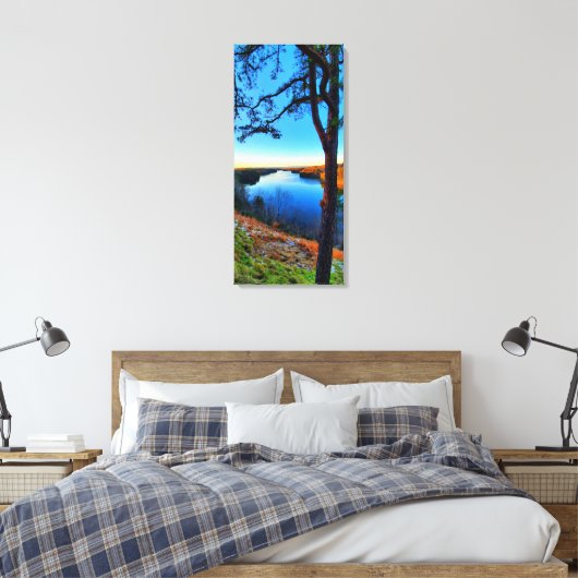 Philpott Lake in Virginia Canvas Afdruk (Insitu (Slaapkamer))