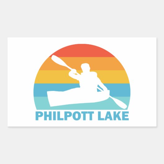Philpott Lake Virginia Kayak Rechthoekige Sticker (Voorkant)