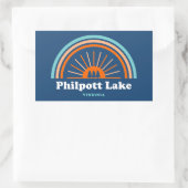 Philpott Lake Virginia Rainbow Rechthoekige Sticker (Tas)