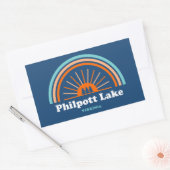 Philpott Lake Virginia Rainbow Rechthoekige Sticker (Envelop)