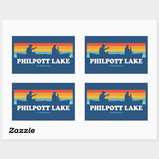 Philpott Lake Virginia Rechthoekige Sticker (Vel)