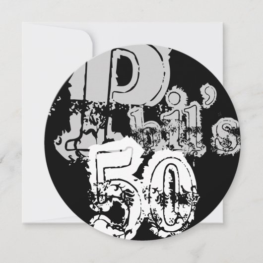 Phil's 50e (ronde) kaart (Voorkant)