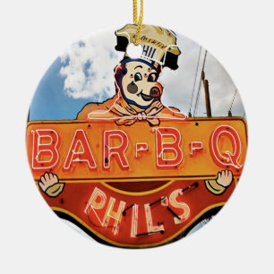 Phils, BBQ, St. Louis, Cxhristmas Ornament, Keramisch Ornament