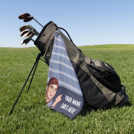 Phil's Golf Towel - blauw plaid Golfhanddoek (Groen)