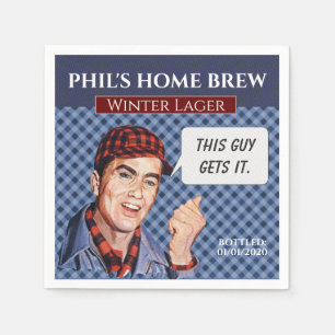 Phil's Home Brew - blauwe vleid Servet