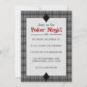 Phil's Retro Poker Night Invite Kaart (Achterkant)
