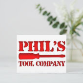 Phil's Tool Company Briefkaart (Staand voorkant)