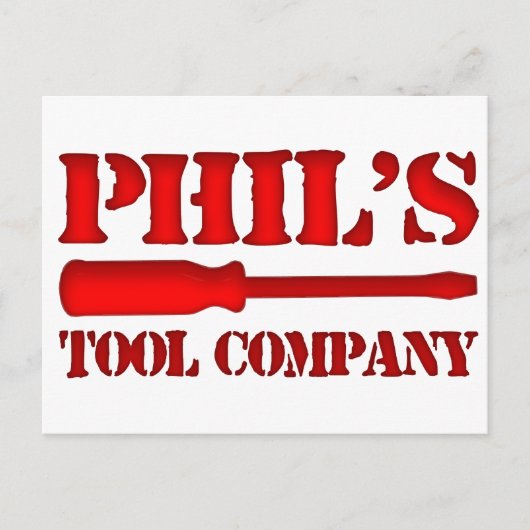 Phil's Tool Company Briefkaart (Voorkant)