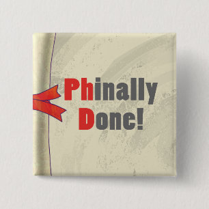 Phinaal Gedaan Vierkante Button 5,1 Cm