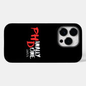 Phinaal gedaan - Zwart PHD-Afstuderen Citaat Desig Case-Mate iPhone Case (Achterkant (horizontaal))