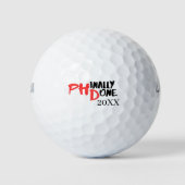 Phinaal-klaar - Funny PHD Afstuderen Quote Design Golfballen (Voorkant)