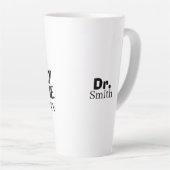 Phinaal-klaar - Funny PHD Afstuderen Quote Design Latte Mok (Rechterhoek)