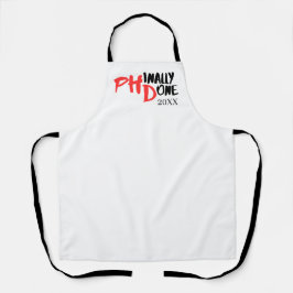 Phinaal-klaar - Funny PHD Afstuderen Quote Design Schort