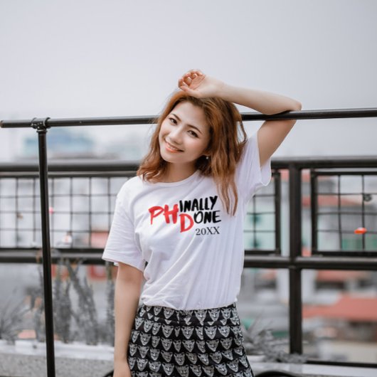 Phinaal-klaar - Funny PHD Afstuderen Quote Design T-shirt