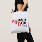Phinaal-klaar - Funny PHD Afstuderen Quote Design Tote Bag (Dichtbij)