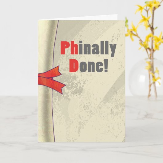 Phinally done Scroll Kaart (Gele Bloem)