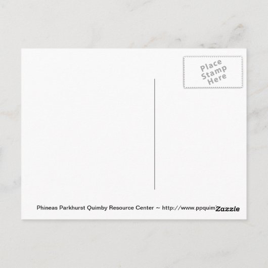 Phineas Parkhurst Quimby 002 Briefkaarten (Achterkant)