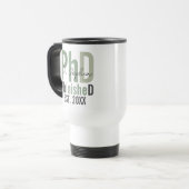 PhinisheD Custom PhD Afstuderen Gift Reisbeker (Voorkant links)