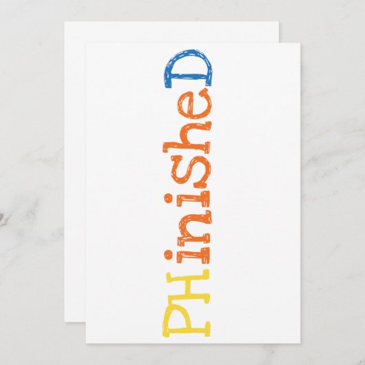 PHinisheD PHD Doctor's Degree Disertation Science Aankondiging (Voorkant / Achterkant)