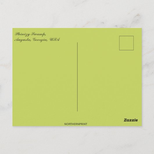 Phinizy Swamp Augusta Georgia Verenigde Staten Briefkaart (Achterkant)