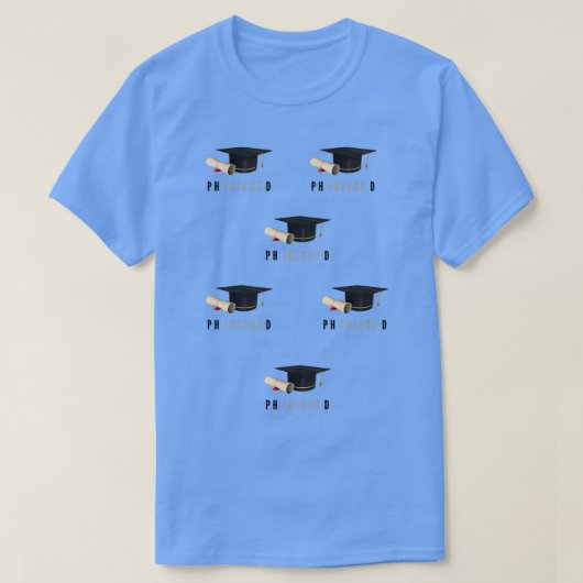 Phinned Funny Finned PhD pet and diploma 1 T-shirt (Design voorkant)