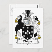 Phipps Family Crest Briefkaart (Voorkant / Achterkant)