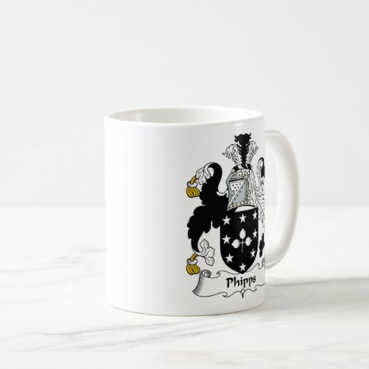 Phipps Family Crest Koffiemok (Voorkant rechts)