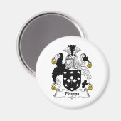 Phipps Family Crest Magneet (Voorkant / Achterkant)