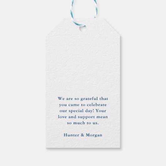 Phippsburg Maine Bestemming Bruiloft Elegante guns Cadeaulabel (Achterkant)