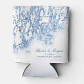 Phippsburg Maine Bruiloft Favor Drink Houder Blikjeskoeler (Voorkant)