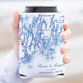Phippsburg Maine Bruiloft Favor Drink Houder Blikjeskoeler