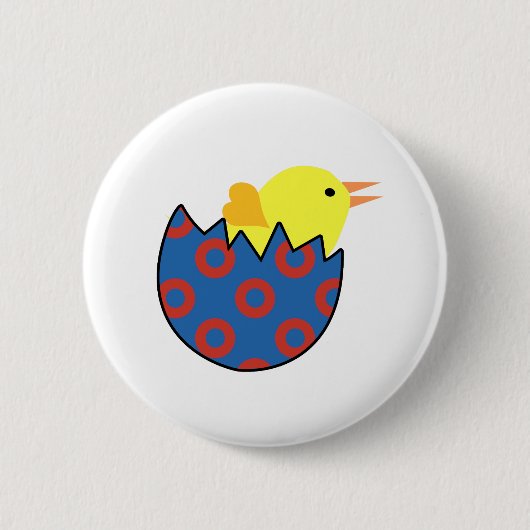 Phish Chick Fishman Donut Design Ronde Button 5,7 Cm (Voorkant)