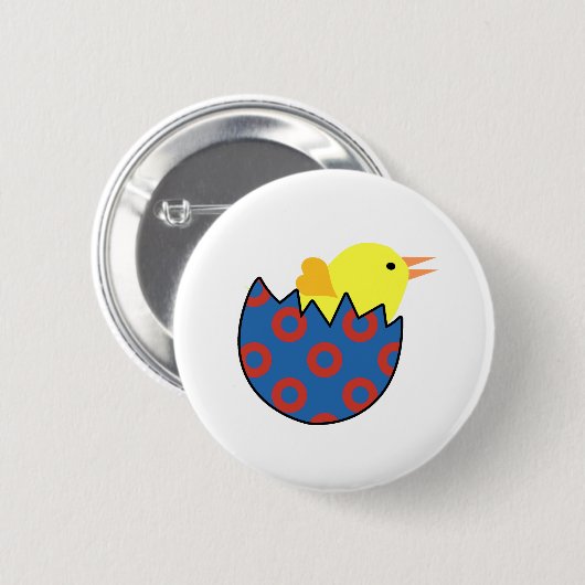 Phish Chick Fishman Donut Design Ronde Button 5,7 Cm (Voorkant /achterkant)