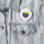Phish Chick Fishman Donut Design Ronde Button 5,7 Cm (In situ)
