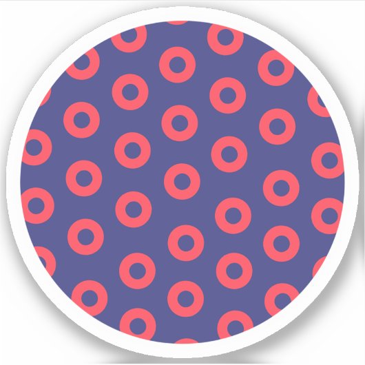 Phish Donut Circle Sticker (Voorkant)