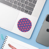 Phish Donut Circle Sticker (Laptop met iPhone)