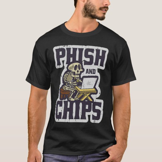 Phish en Chips decryptie T-shirt (Voorkant)