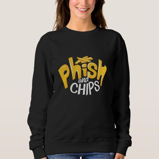 Phish en chips Grappig Phishing Graphic Trui (Voorkant)