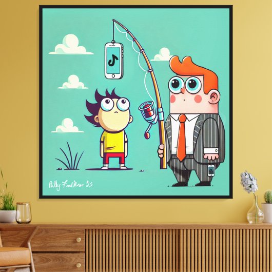 Phishing voor data canvas afdruk (Insitu (Woonkamer))