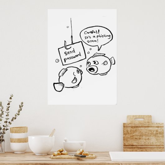 Phishingsoftware Poster (Keuken)