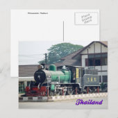 Phitsanulok Thailand Locomotive Briefkaart (Voorkant / Achterkant)