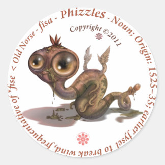 Phizzles Oorsprong Ronde Sticker