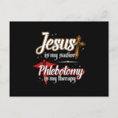 Phlebotomie is mijn therapie Jezus Phlebotomist Gi Briefkaart (Voorkant)