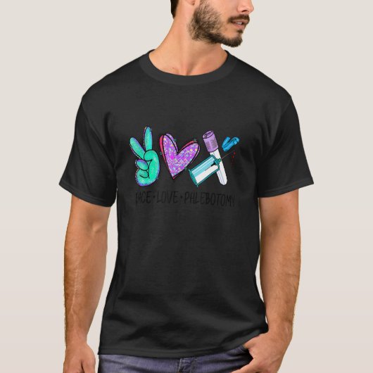Phlebotomie Phlebotomist Tech-technicus T-shirt (Voorkant)