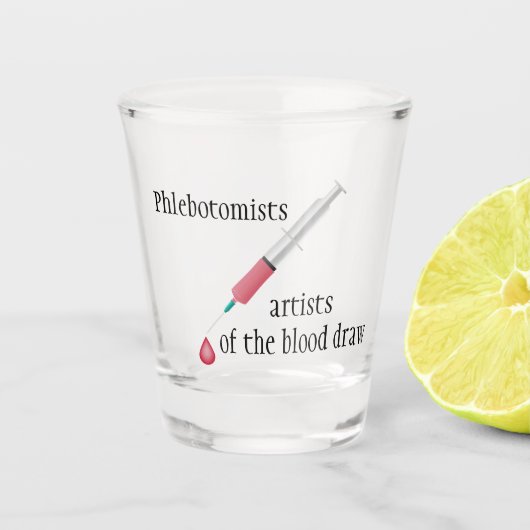 Phlebotomie Shot Glas (Voorkant)